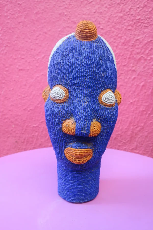 Authentic Bamileke Head -Midnight Blue (1st photo- front) Authentic Bamileke Head -Midnight Blue (1st photo- front)