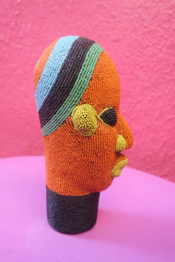 Authentic Bamileke Head — Orange (2nd photo) £200