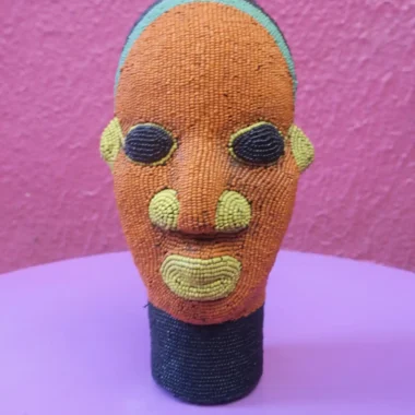 Authentic Bamileke Head — Orange