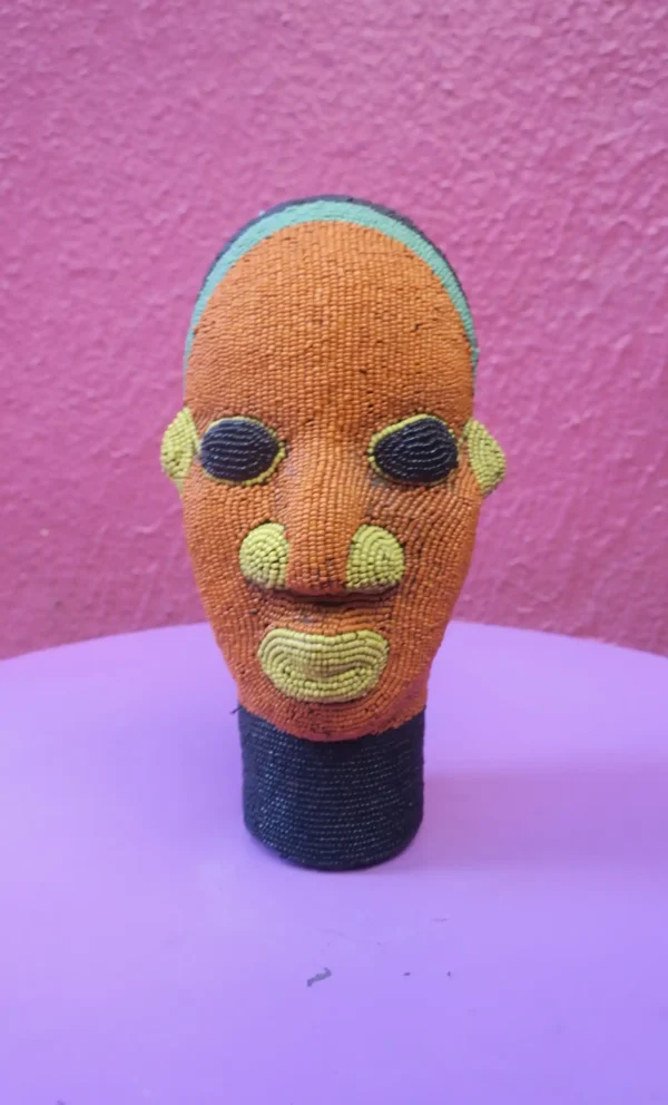 Authentic Bamileke Head — Orange (front) photo 1