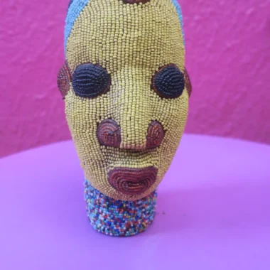 Authentic Bamileke Head — Yellow