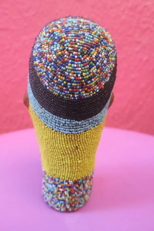 Authentic Bamileke Head — yellow (back) photo 2 Authentic Bamileke Head — yellow (back) photo 2