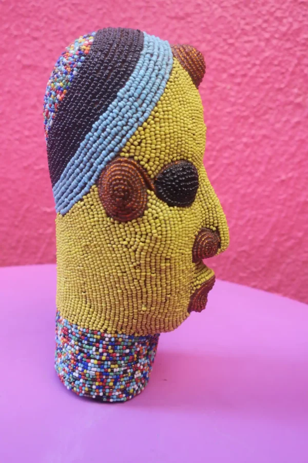 Authentic Bamileke Head — yellow (profile) photo 3 Authentic Bamileke Head — yellow (profile) photo 3