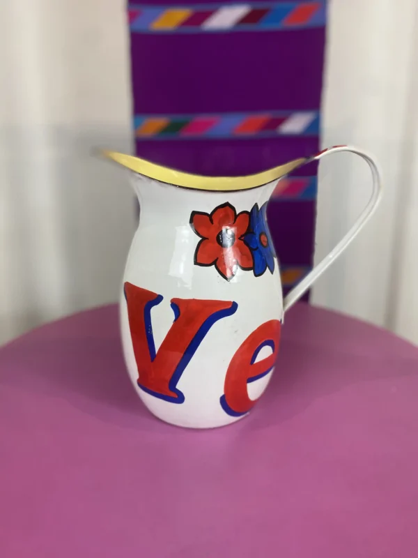 Emamel Jug white (2nd photo) back