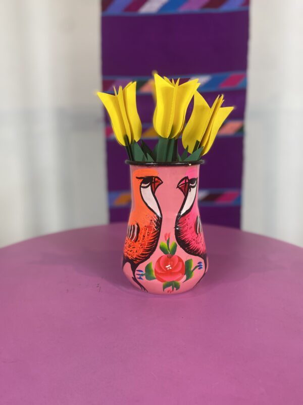 Enamel Peacock Vase - Pink £49 (1st photo) Enamel Peacock Vase - Pink £49 (1st photo)