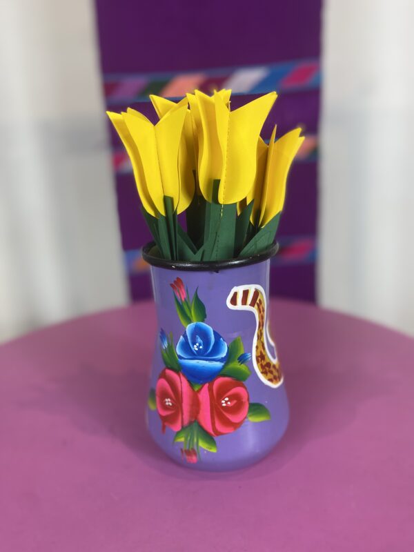 Enamel Peacock Vase - Purple tiger (2nd photo)