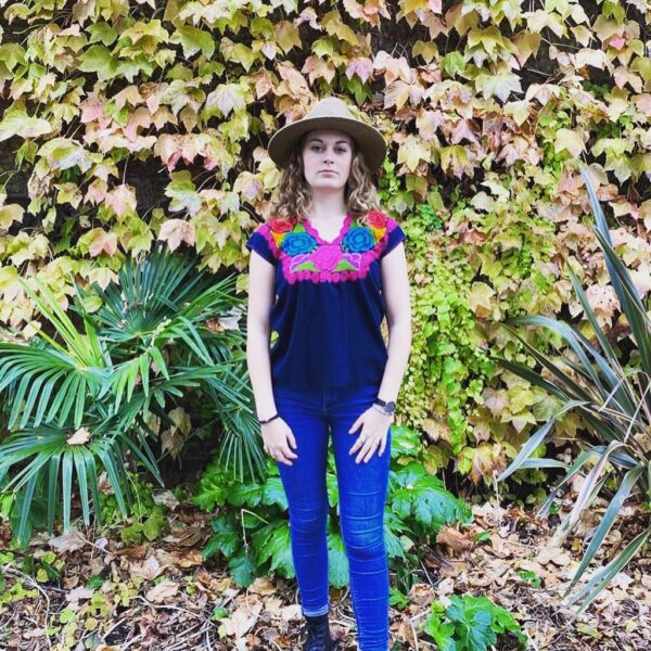 Mexican Embroidered T-Shirt Navy blue— Size S £25