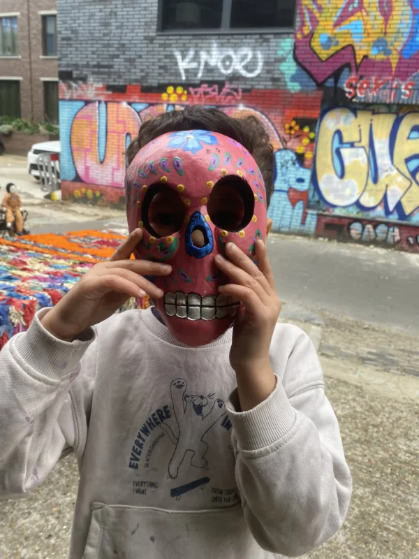 Wooden Hand-Painted Mexican Skull Mask £85 (2)