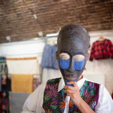 Wooden Hand-Painted Tribal Art