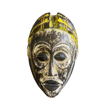 Hand-Painted Tribal Wooden Mask