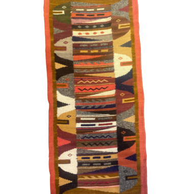 Traditional Ecuador Multicolor Wool Kilim Rug