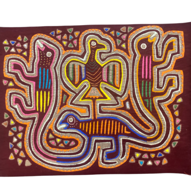 Panama Mola Textile Art – Handmade Appliqué (Bird Design)