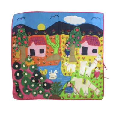 Vintage Art Appliqué & Patchwork Wall Hanging – Peru