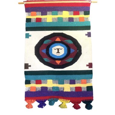 Handmade Mexican Wool Wall Hanging – 115cm x 73cm
