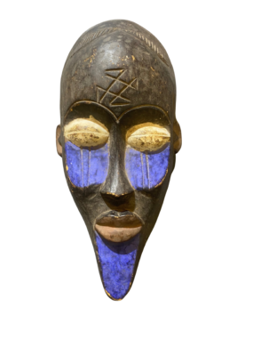 wooden African hand painted mask